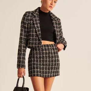 Abercrombie Tweed Blazer Skirt Set